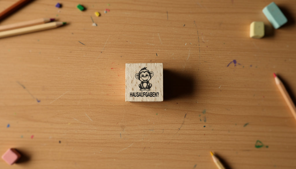 Affen Stempel mit Motivationsstempel zur Belobigung für Lehrer als Lehrerstempel, Schulstempel in Grundschule Affenklasse Affenstempel