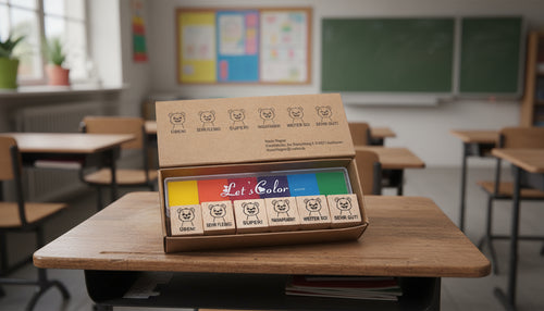Bär Stempel, Motivationsstempel zur Belobigung für Lehrer in Grundschulen als Lehrerstempel, Schulstempel in Bärklassen zur Motivation