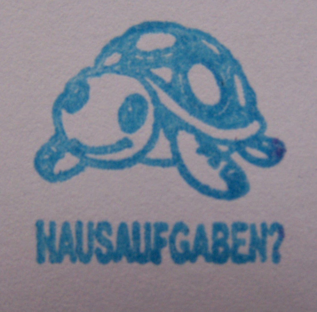 Schildkröten Stempel, Motivationsstempel für Lehrer in Grundschulen als Lehrerstempel, Schulstempel in Schildkröten Klasse zur Motivation