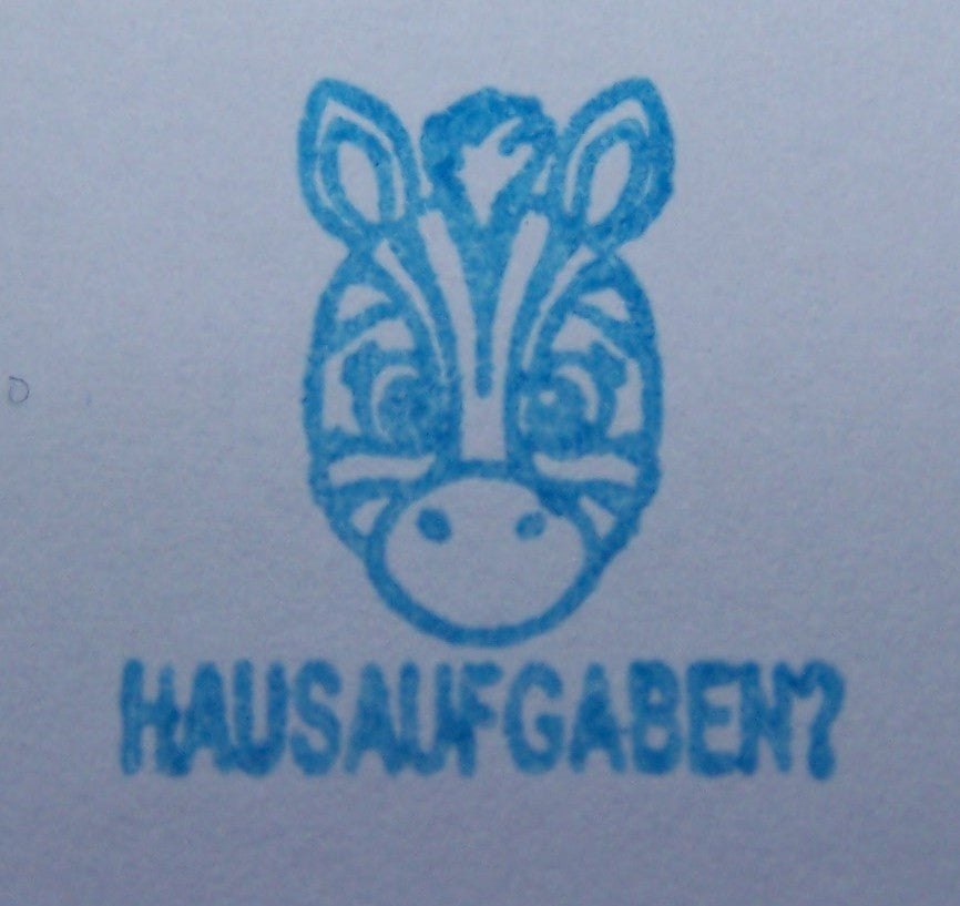 Zebra Stempel, Motivationsstempel zur Belobigung für Lehrer in Grundschulen als Lehrerstempel, Schulstempel in Zebra Klasse zur Motivation