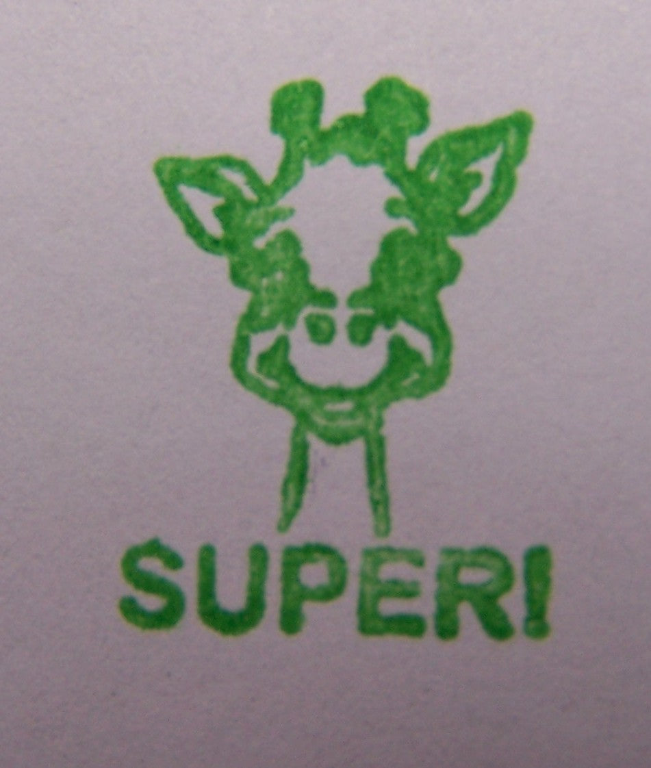 Giraffen Stempel, Motivationsstempel für Lehrer in Grundschulen als Lehrerstempel, Schulstempel in Giraffen Klasse zur Motivation