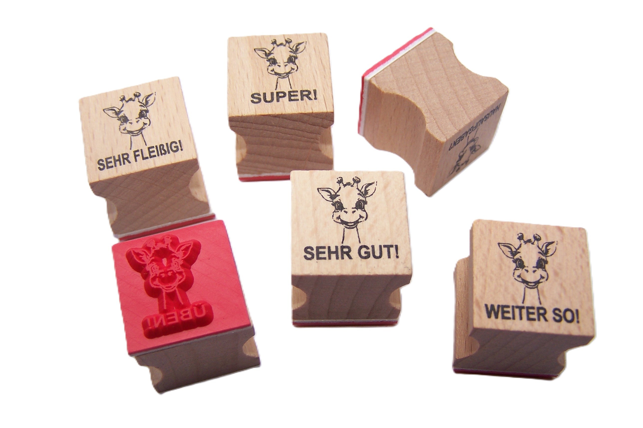 Giraffen Stempel, Motivationsstempel für Lehrer in Grundschulen als Lehrerstempel, Schulstempel in Giraffen Klasse zur Motivation