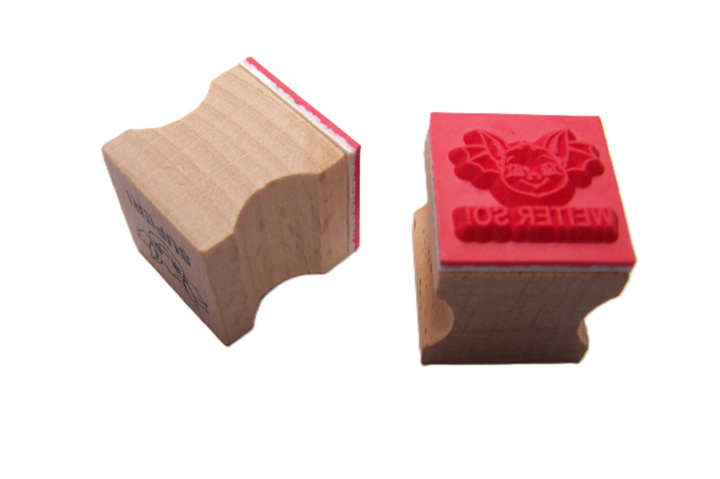 Fledermaus Stempel, Motivationsstempel für Lehrer in Grundschulen als Lehrerstempel, Schulstempel in Fledermaus Klasse zur Motivation