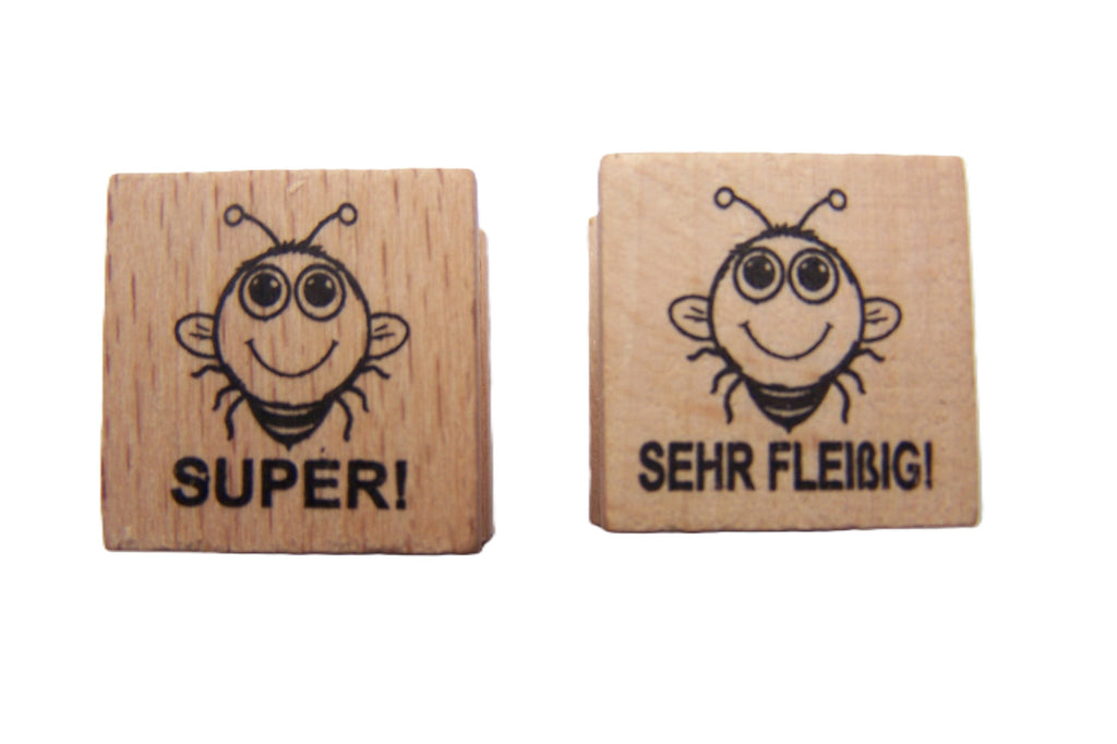 Bienen Stempel zur Belobigung als Motivationsstempel für Lehrer als Lehrerstempel, Schulstempel in Grundschulen Bienenklassen, Bienenstempel