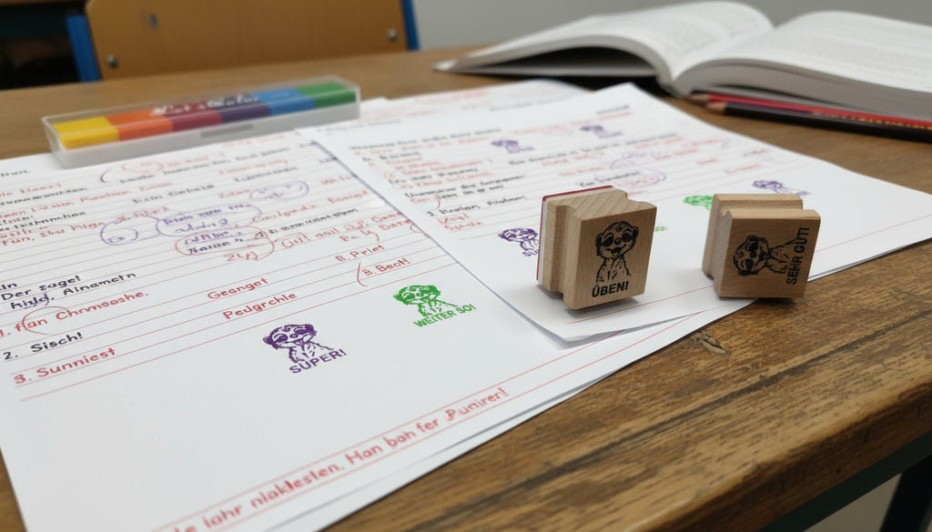 Erdmännchen Stempel als Motivationsstempel und Belobigung für Lehrer als Lehrerstempel, Schulstempel in Grundschulen für Erdmännchen Klasse