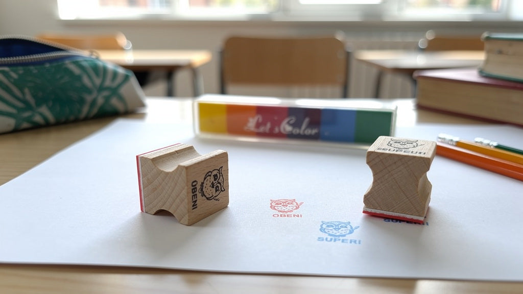 Eulen und Uhu Stempel zur Motivation und Belobigung für Lehrer in Schule mit Lehrerstempel für Schüler in Eulenklasse oder Uhuklasse