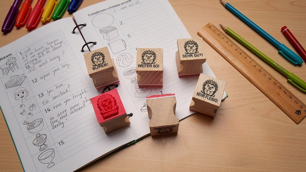Igel Stempel, Motivationsstempel zur Belobigung für Lehrer in Grundschulen als Lehrerstempel, Schulstempel in Igel Klasse zur Motivation