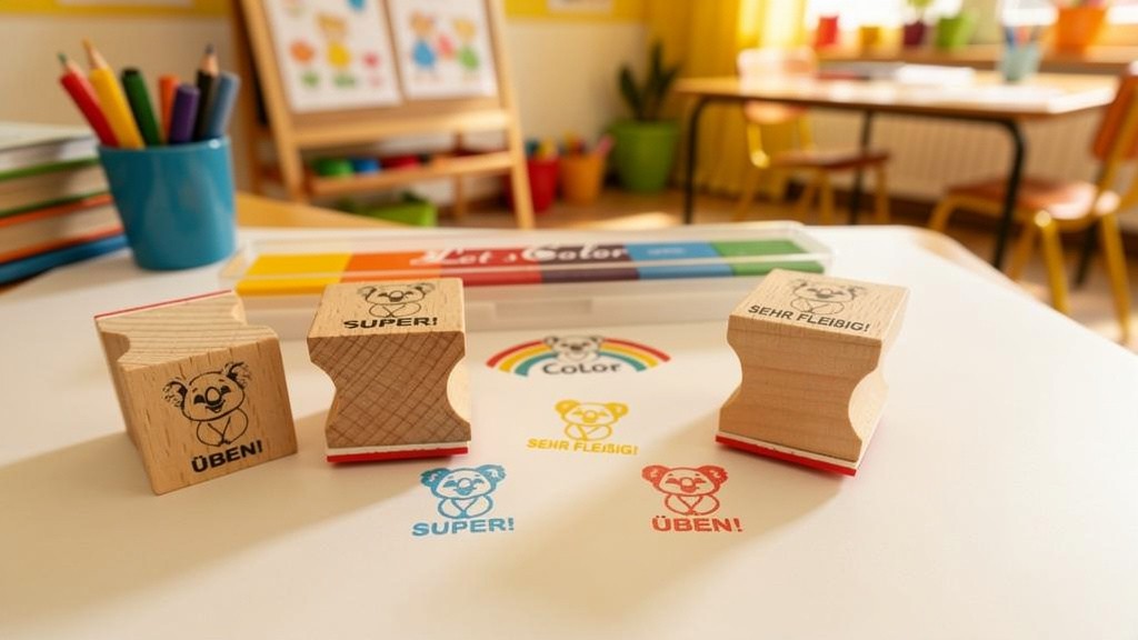 Koala Bär Stempel, Motivationsstempel für Lehrer in Grundschulen als Lehrerstempel, Schulstempel in Koala Klassen zur Motivation