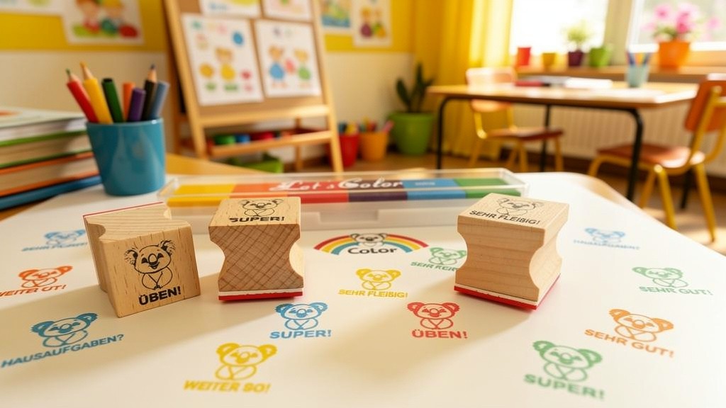 Koala Bär Stempel, Motivationsstempel für Lehrer in Grundschulen als Lehrerstempel, Schulstempel in Koala Klassen zur Motivation