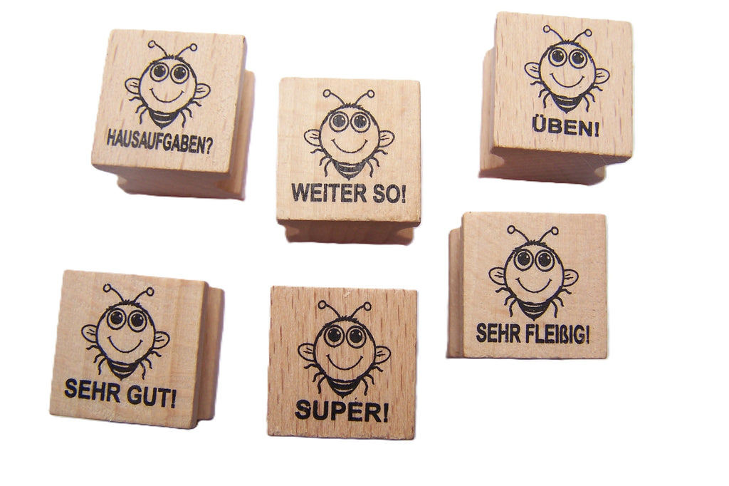 Bienen Stempel zur Belobigung als Motivationsstempel für Lehrer als Lehrerstempel, Schulstempel in Grundschulen Bienenklassen, Bienenstempel