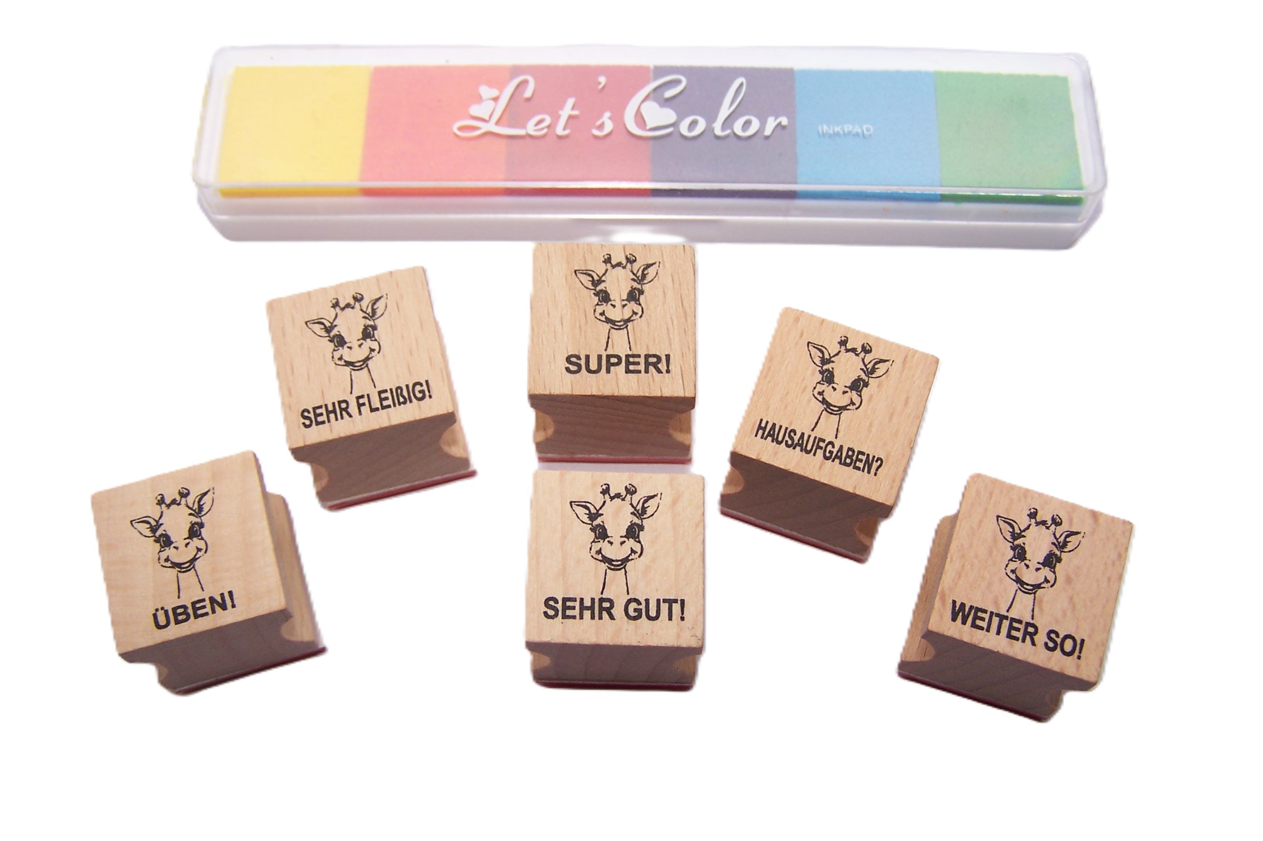 Giraffen Stempel, Motivationsstempel für Lehrer in Grundschulen als Lehrerstempel, Schulstempel in Giraffen Klasse zur Motivation