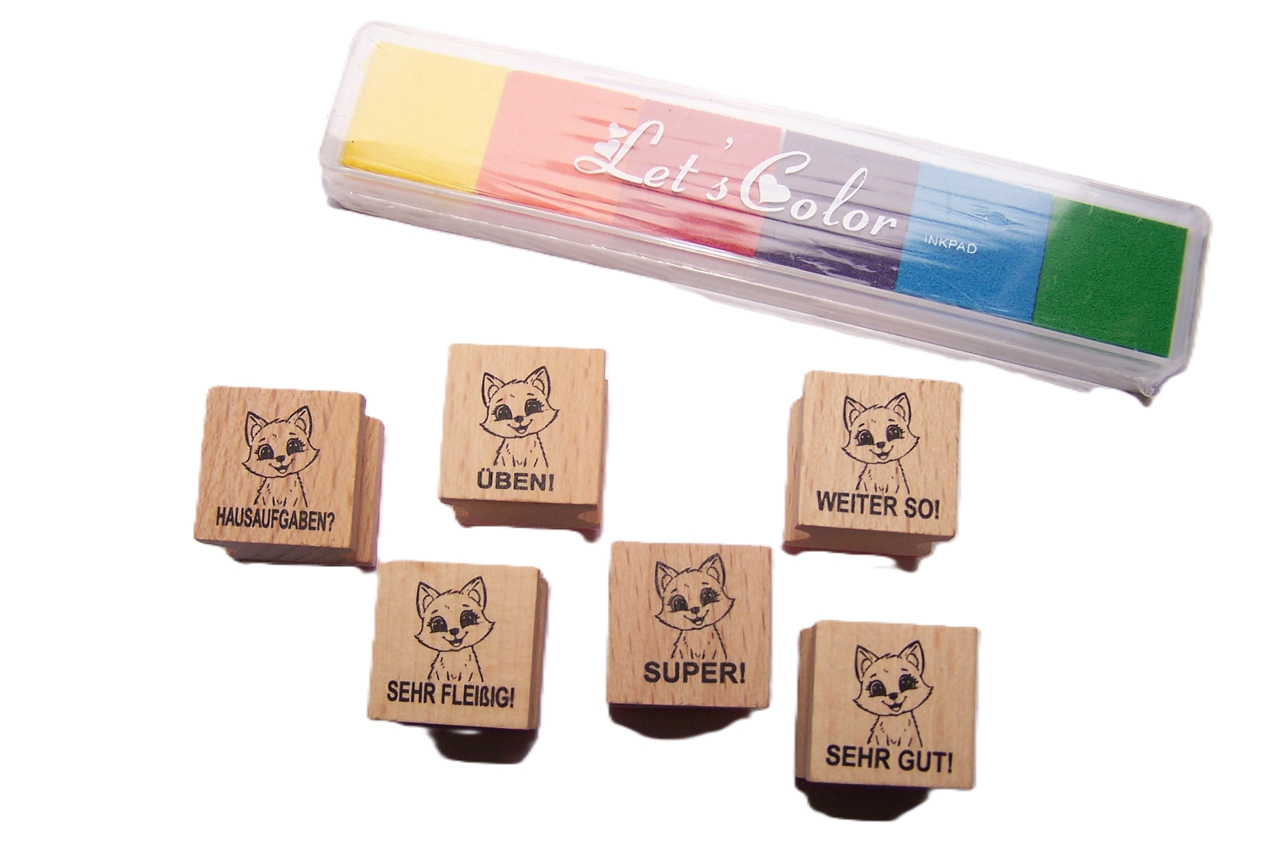Fuchs Stempel, Motivationsstempel zur Belobigung für Lehrer in Grundschulen als Lehrerstempel, Schulstempel in Fuchsklassen zur Motivation