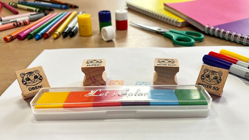 Tiger Stempel, Motivationsstempel für Lehrer in Grundschulen als Lehrerstempel, Schulstempel in Tiger Klasse zur Motivation