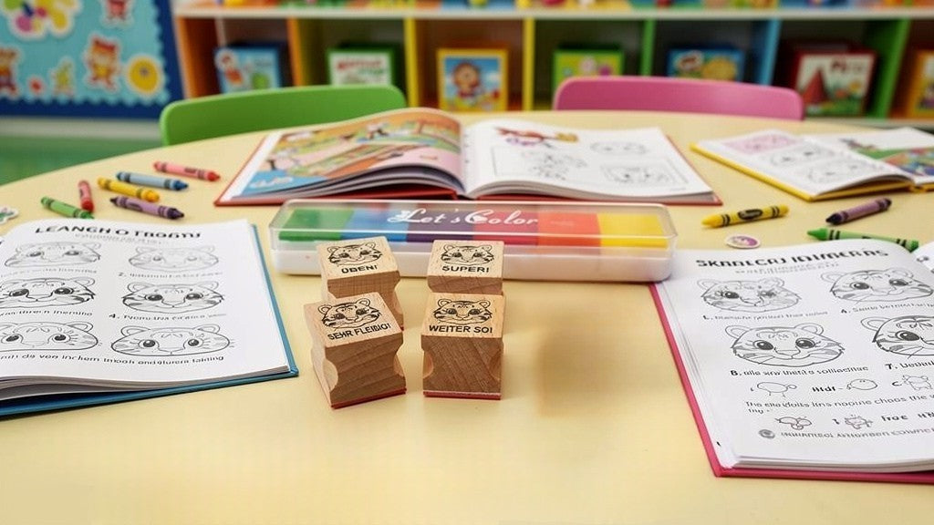 Tiger Stempel, Motivationsstempel für Lehrer in Grundschulen als Lehrerstempel, Schulstempel in Tiger Klasse zur Motivation