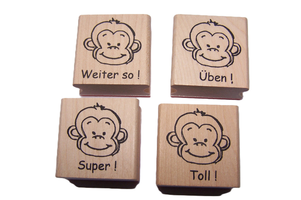 STEMPEL mit Affen als BELOBIGUNGSSTEMPEL für Lehrer zur Motivation in der Schule mit Lehrerstempel und Schulstempel