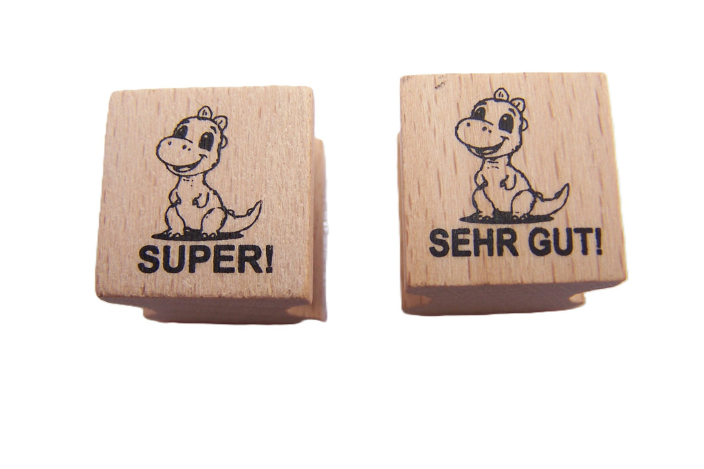 Dino Stempel für Lehrer mit Motivationsstempel zur Belobigung in Grundschulen in Dinoklassen als Lehrerstempel, Schulstempel, Dinostempel