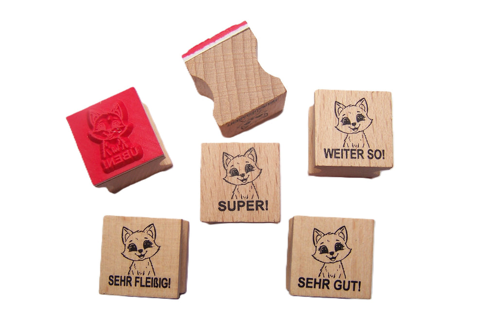Fuchs Stempel, Motivationsstempel zur Belobigung für Lehrer in Grundschulen als Lehrerstempel, Schulstempel in Fuchsklassen zur Motivation