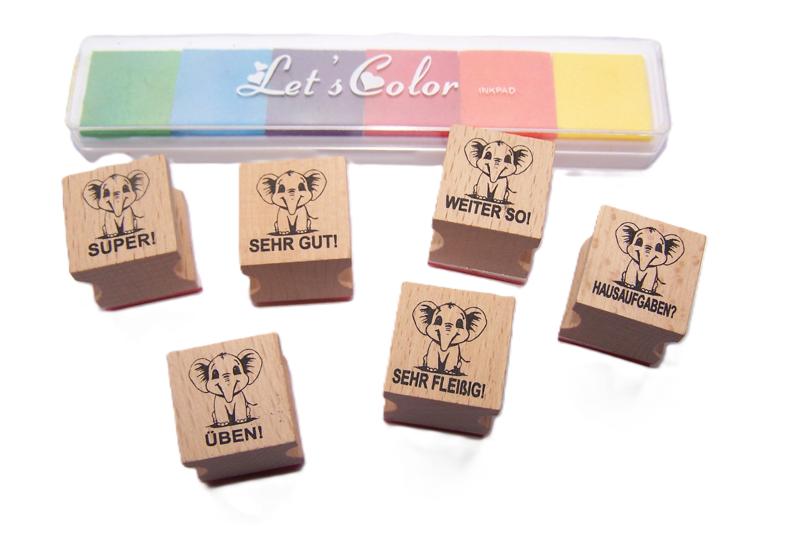 Elefanten Stempel, Motivationsstempel für Lehrer in Grundschulen als Lehrerstempel, Schulstempel in Elefanten Klasse zur Motivation