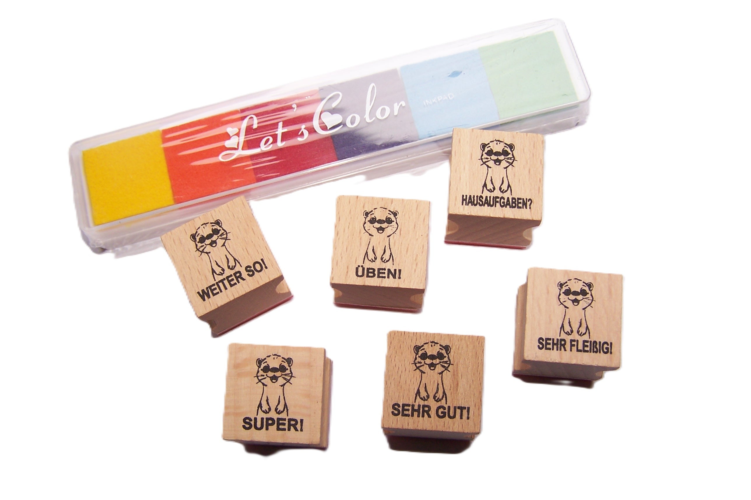 Otter Stempel, Motivationsstempel zur Belobigung für Lehrer in Grundschulen als Lehrerstempel, Schulstempel in Otter Klasse zur Motivation